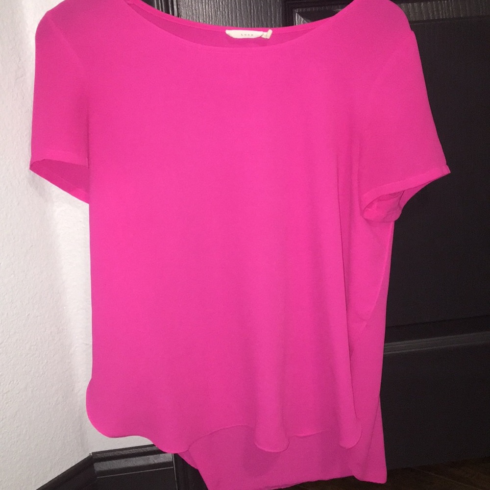 lush pink flowy top